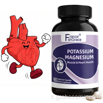 Shecome Potassio Magnesio Capsule Supporto per il muscolo cardiaco